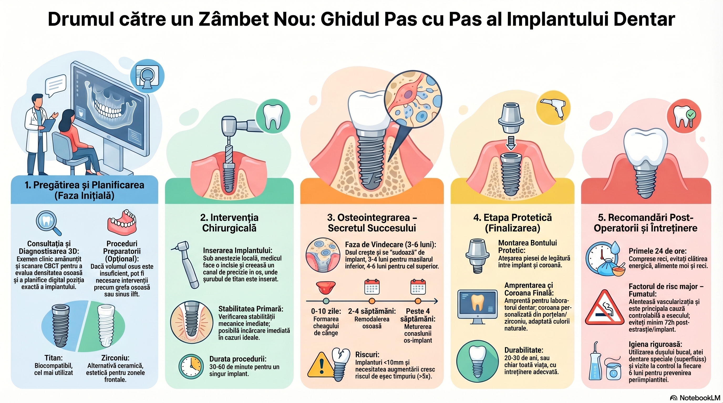 Implant dentar Bredent premium - titan de înaltă puritate, tehnologie germană